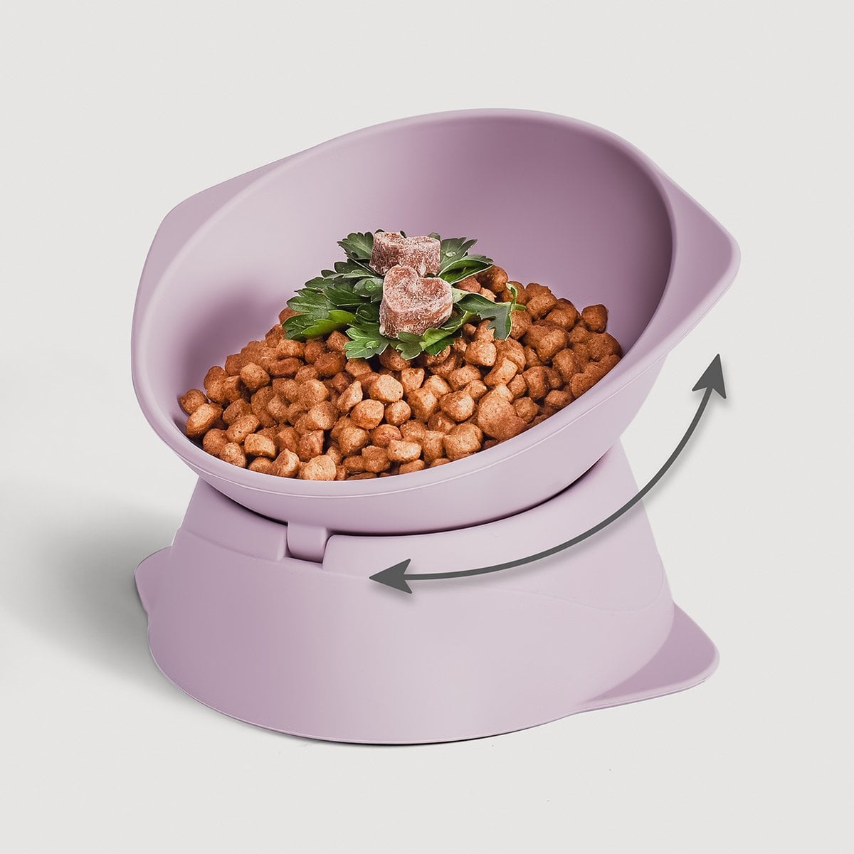 ne&no® Erhöhter Silikon Katzennapf + mit verstellbarer Neigung